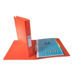 Classeur 2 Anneaux 30mm Polypropylène Opak Rigide 10/10e - A4 Maxi. - Rouge - X 10 - Exacompta