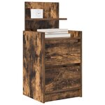 vidaXL Tables de chevet avec 2 tiroirs 2 Pièces chêne fumé 38x34x80 cm