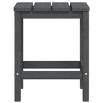 vidaXL Chaise de jardin Adirondack repose-pied table PEHD Anthracite