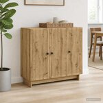 vidaXL Buffet Chêne artisanal 89 x 34 5 x 80 cm Bois d'ingénierie