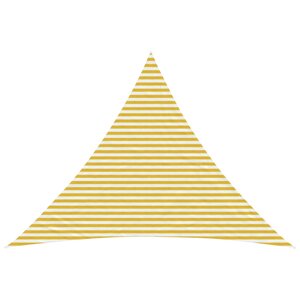 vidaXL Voile d'ombre 5 x 5 x 6 m HDPE Triangulaire Jaune et blanc