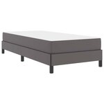 vidaXL Cadre de lit avec matelas Gris 90 x 190 cm tissu