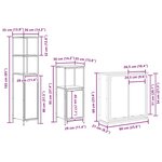 vidaXL Ensemble de mobilier de salle de bain avec étagère 5 Pièces