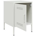 vidaXL Tables de chevet 2 Pièces blanc 36x39x50 5 cm acier