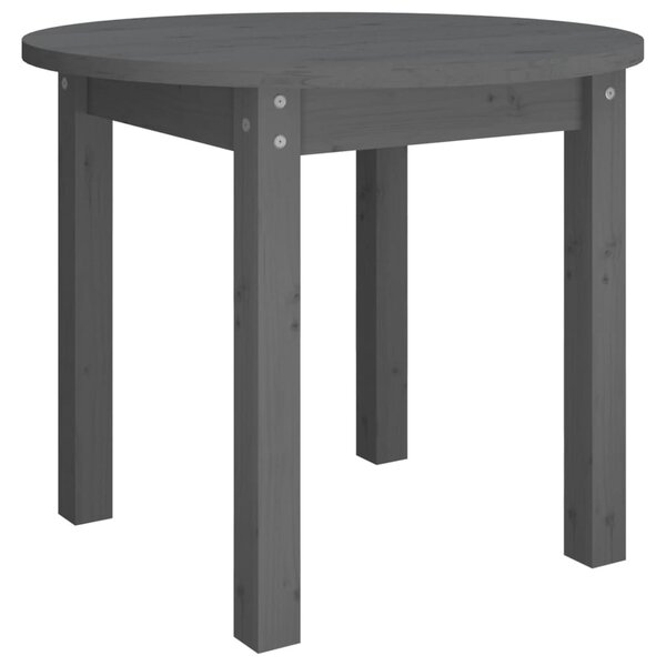 vidaXL Table basse Gris Ø 55x45 cm Bois massif de pin