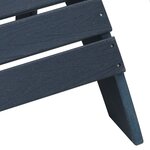 vidaXL Chaise Adirondack avec Repose-pieds Bleu Marine HDPE