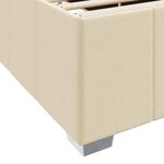 vidaXL Cadre de lit avec matelas Crème 200 x 200 cm tissu