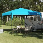 vidaXL Tente à abri Bleu 300 x 300 x 227 / 236 / 245 cm Tissu Oxford