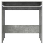 vidaXL Bureau avec étagère Gris 77 5 x 43 x 79 cm Bois d'ingénierie