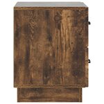 vidaXL Cabinet de chevet 2 Pièces Chêne fumé 43 x 34 5 x 44 5 cm