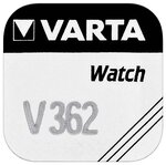 Blister de 1 pile oxyde argent 'Watch' V362 (SR58) SR721W 1,55 Volt x 10 VARTA