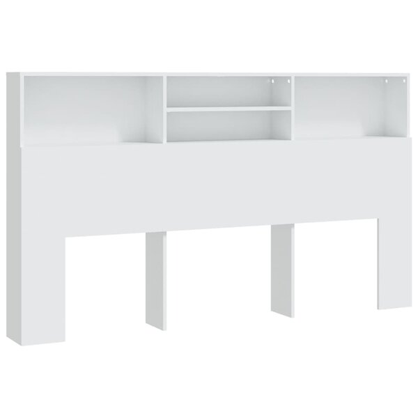 vidaXL Armoire de tête de lit Blanc 180x19x103 5 cm