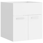 vidaXL Armoire d'évier avec lavabo intégré Blanc Bois d'ingénierie