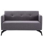 vidaXL Canapé à 2 places revêtement en tissu 115x60x67 cm gris clair