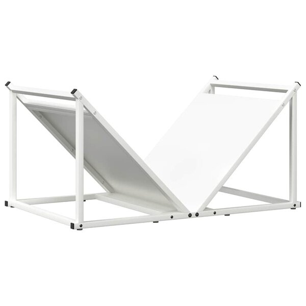 vidaXL Portant de bois chauffage blanc 70x43x34 5 cm