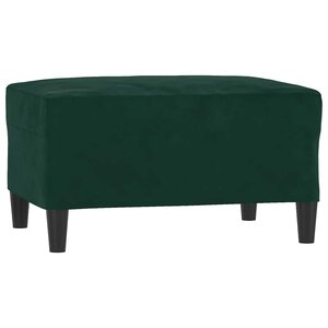 vidaXL Repose-pied Vert foncé 70x55x41 cm Velours