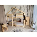 Armoire en pin brut 2 portes 4 tablettes dinamic