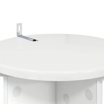 vidaXL Support de Plante 2 pièces Blanc brillant 29 5 x 29 5 x 60 cm