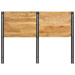 vidaXL Tête de lit 140 cm bois massif d'acacia et fer