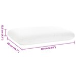 vidaXL Coussin de sommeil Uni Blanc 60 x 40 x 10 5 cm