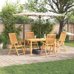 vidaXL Ensemble de salle à manger pour jardin 5 Pièces Marron