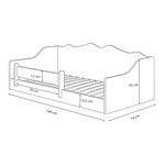 Lit au sol Montessori Emma 140 x 70 cm - sans matelas  blanc