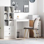 vidaXL Bureau Blanc 60 x 50 x 76 cm Bois d'ingénierie