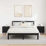 vidaXL Cabinet de chevet 2 Pièces Chêne noir 40 x 35 x 47.5 cm