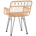 vidaXL Chaises de jardin lot de 2 accoudoir 56x64x80 cm Résine tressée
