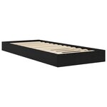 vidaXL Cadre de lit au sol Chêne noir 80 x 200 cm Bois d'ingénierie
