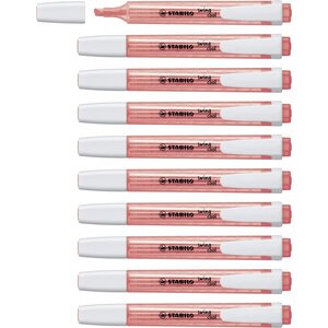 Surligneur de poche SWING COOL Pointe Biseautée 1 - 4 mm Rouge Orange x 10 STABILO
