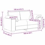 vidaXL Ensemble de Canapés 2 Pièces Gris clair 219 x 77 x 82 cm tissu