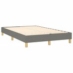 vidaXL Sommier à lattes de lit et matelas et LED Gris foncé 120x200 cm