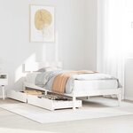vidaXL Cadre de lit sans matelas blanc 100x200 cm bois de pin massif