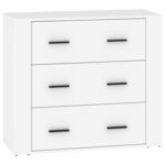vidaXL Buffets 3 Pièces Blanc Bois d'ingénierie