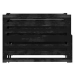 vidaXL Lit coulissant Noir Bois de pin massif 2x(90x200) cm