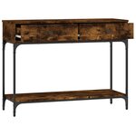 vidaXL Table console chêne fumé 100x34 5x75 cm bois d'ingénierie