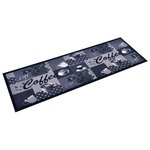 vidaXL Tapis de sol de cuisine lavable Bleu café 45x150 cm