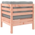 vidaXL Canapé d'angle de jardin avec coussins bois massif douglas