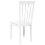 vidaXL Chaises à manger 2 Pièces blanc bois massif caoutchouc