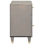 vidaXL Cabinet de chevet Gris 50 x 33 x 60 cm bois de manguier massif