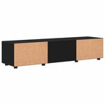 vidaXL Cabinet en Bois Noir 150 x 39 x 30 cm Bois d'ingénierie