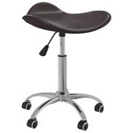 vidaXL Chaise pivotante de salle à manger Marron Similicuir