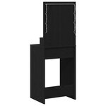 Coiffeuse vidaXL avec des lumières LED en chêne noir 50x41x135 cm