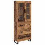 vidaXL Haut Armoire avec tiroir 2 Pièces Bois Ancien Bois d'ingénierie