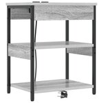 vidaXL Cabinet de chevet Sonoma gris 41 x 31 x 51 cm Bois d'ingénierie
