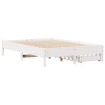 vidaXL Cadre de lit sans matelas blanc 140x190 cm bois de pin massif