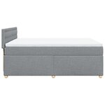 vidaXL Sommier à lattes de lit avec matelas Gris clair 160x200cm Tissu