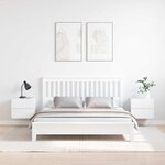 vidaXL Table de chevet 2 Pièces Blanc 39 x 34 x 33 cm Bois de pin massif