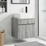 vidaXL Meuble de lavabo mural Sonoma gris 49 x 41 x 63 cm